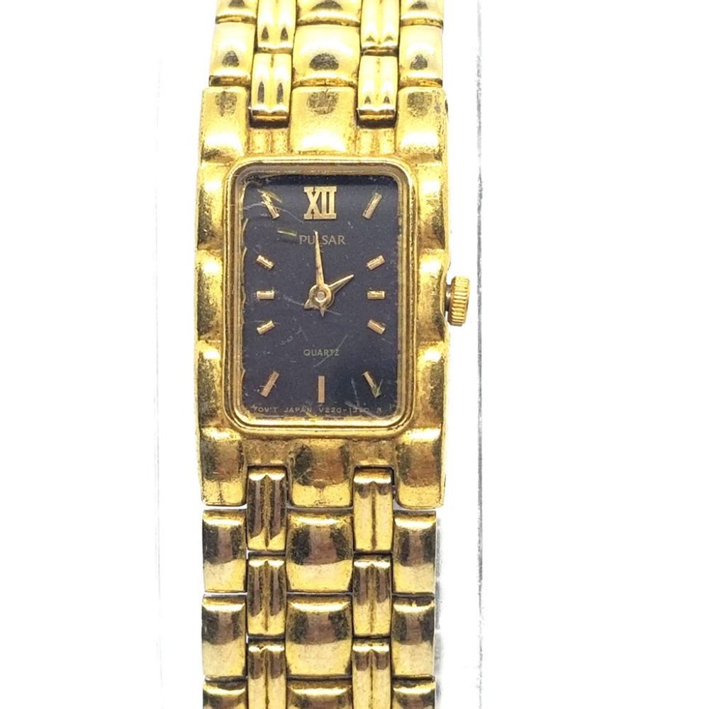 Pulsar by Seiko Square Vintage Gold Women Watch